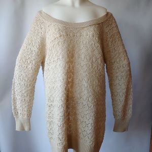 AEO Long Sweater with Large Scoop Neck Size L